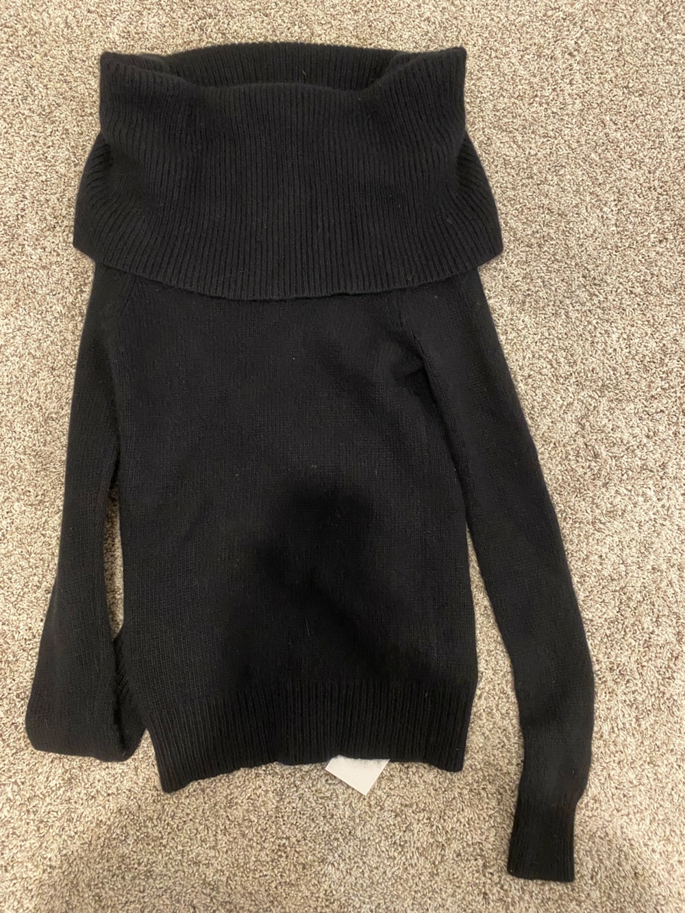Ralph Lauren Black Off the Shoulder Sweater - Small